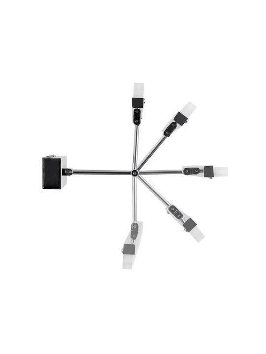 GloboStar Mara Modern Wandleuchte mit Integrierte LED und Natürliches Weiß Licht Silber 60x13cm