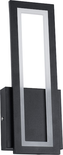GloboStar Tiara Modern Wall Lamp with Integrated LED and Warm to Cool White Light Black 32x32x32cm