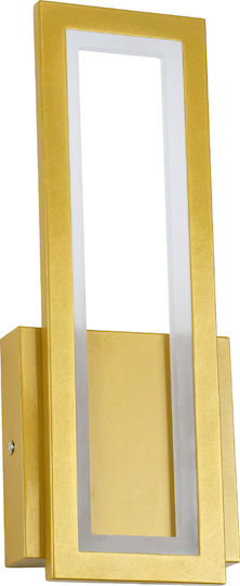 GloboStar Tiara Modern Lamp Wall with Integrated LED and Adjustable White Light Gold 32x32cm