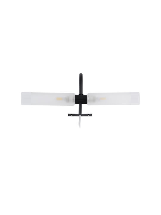 GloboStar Flora Modern Lamp Bathroom with Socket G9 Black 31x12cm