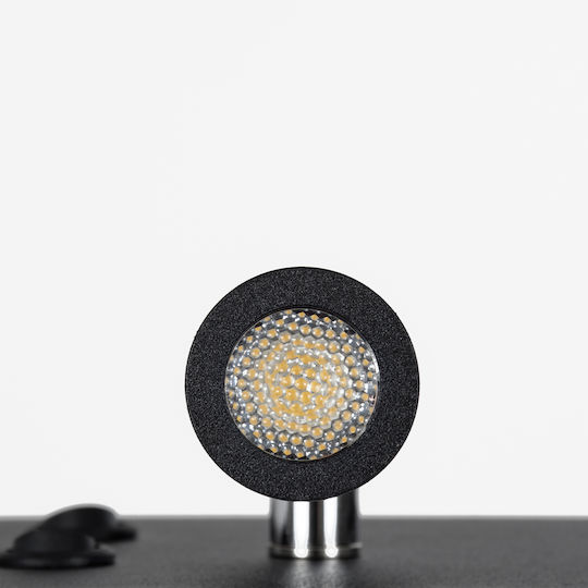 GloboStar Paladin Modern Lamp Wall with USB Port Black 11x12cm