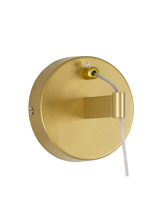 GloboStar Tears Modern Lamp Wall with Integrated LED and Adjustable White Light Gold 3.2x51.5cm