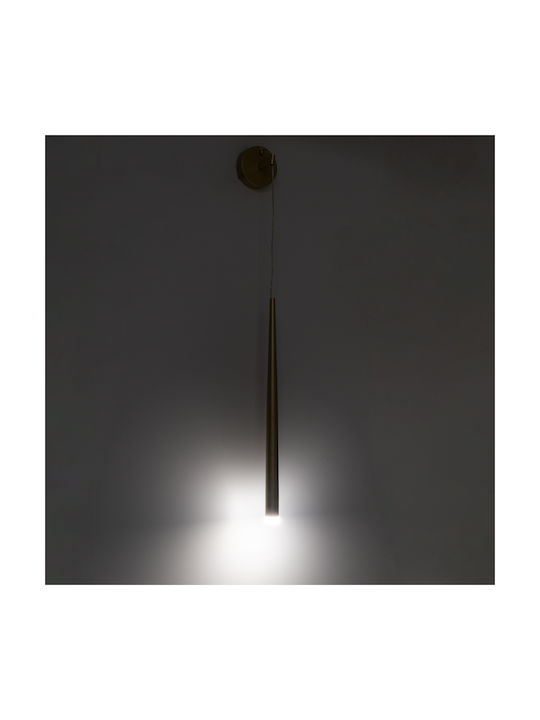 GloboStar Tears Modern Lamp Wall with Integrated LED and Adjustable White Light Gold 3.2x51.5cm