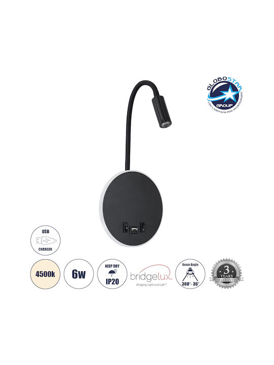 GloboStar Goose Single LED Natural White Spot in White Color