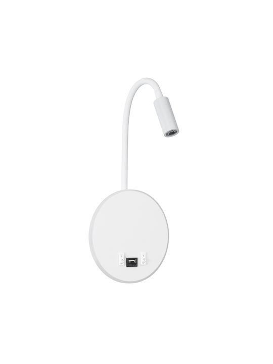 GloboStar Goose Single LED Natural White Spot in White Color