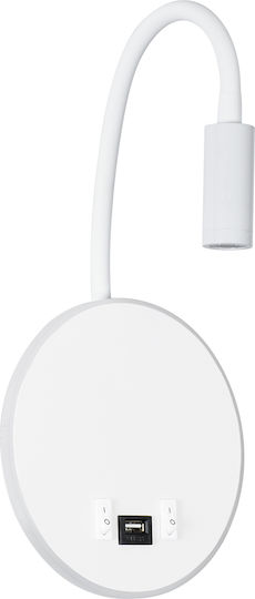 GloboStar Goose Μονό LED Φυσικό Λευκό Σποτ σε Λευκό Χρώμα