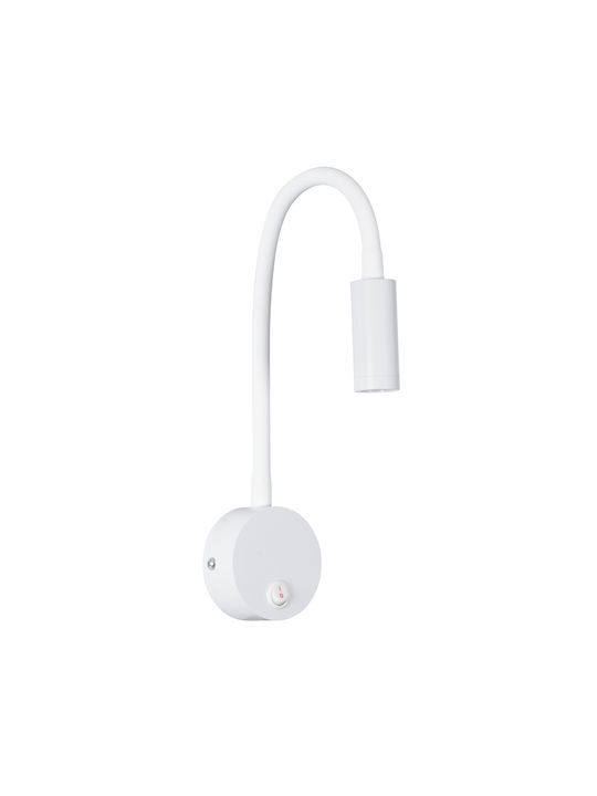 GloboStar Goose Μονό LED Φυσικό Λευκό Σποτ σε Λευκό Χρώμα