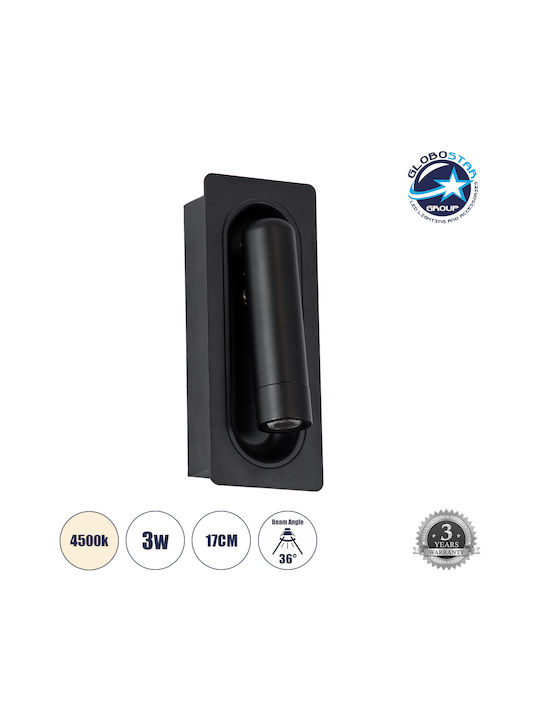 GloboStar Manhattan Μονό LED Φυσικό Λευκό Σποτ σε Λευκό Χρώμα