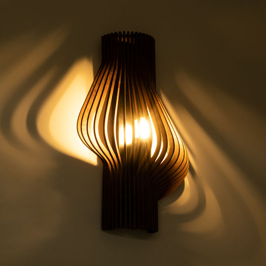 GloboStar Mihiro Vintage Lumină de Perete cu Soclu E27 Maro 13x40cm