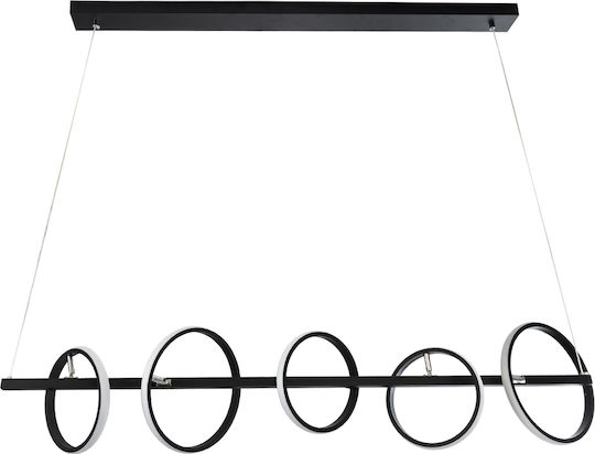 GloboStar Circolare Hängelampe Schwarz 120x25x25cm.