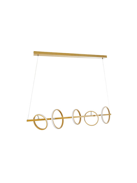 GloboStar Circolare Hängelampe Gold 120x25x25cm.
