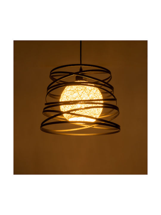 GloboStar Carter Pendant Light Black Grid with Socket E27 32x33x25cm