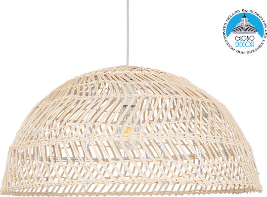 GloboStar Canary Ceiling Light Beige Boho Bell with E27 Socket 60x60x29cm