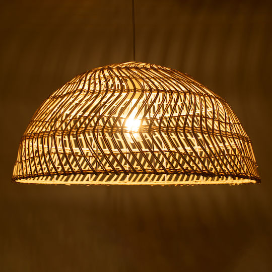 GloboStar Canary Ceiling Light Beige Boho Bell with E27 Socket 60x60x29cm