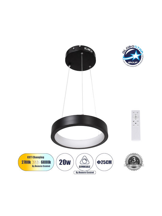 GloboStar Nemesis Pendant Light Black 31x31cm