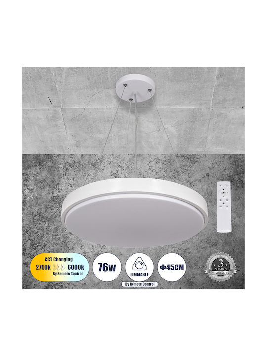 GloboStar Casper Pendant Light White 45cm