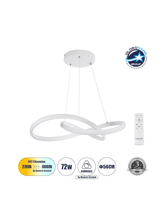 GloboStar Dexter Pendant Light White 56x56x14cm