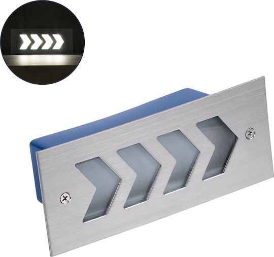 GloboStar Επιτοίχια Εξωτερική Πλαφονιέρα LED IP67 6W με Φυσικό Λευκό Φως 17x7x5.5εκ.