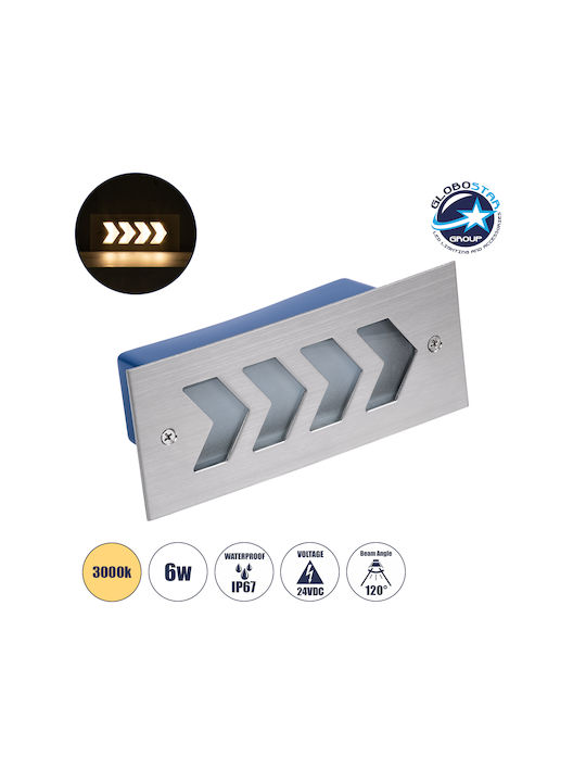 GloboStar Wandmontierte Außenbeleuchtung Deckenleuchte LED IP67 6W mit Warmweißem Licht 17x7x5.5cm