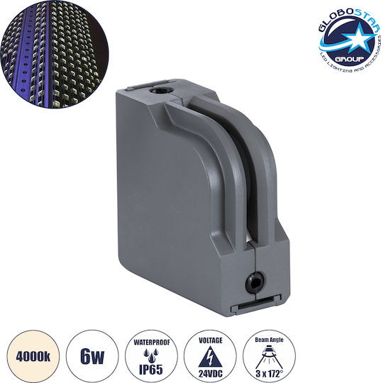 GloboStar Window-Corna Επιτοίχια Εξωτερική Πλαφονιέρα LED IP65 6W με Φυσικό Λευκό Φως