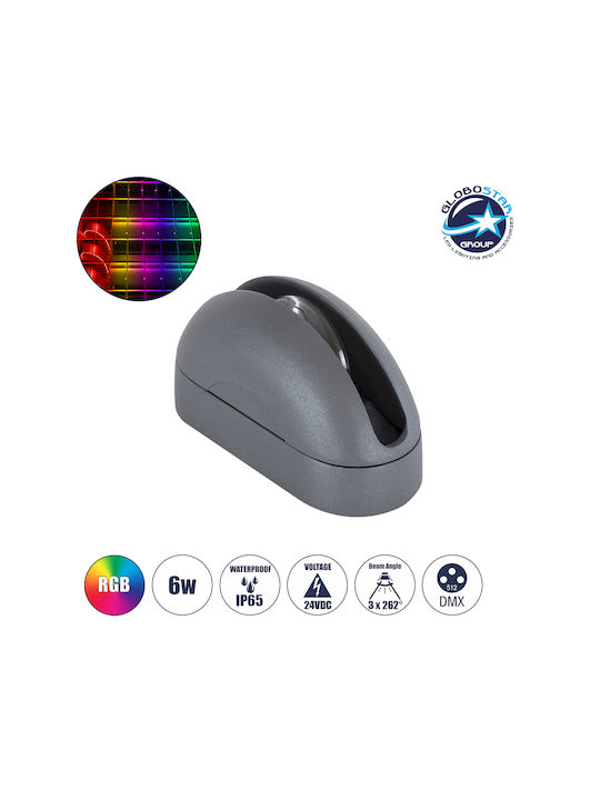 GloboStar Window-Curba Aplica de exterior montată pe perete LED IP65 6W cu RGB Lumină