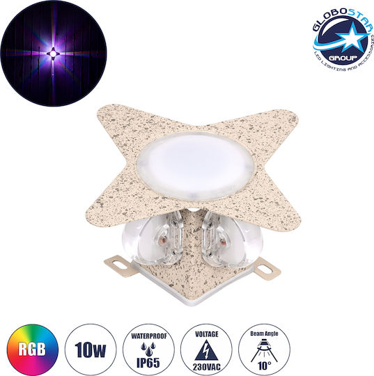 GloboStar Cina Iluminat Exterior Montat Pe Perete Spot Led Ip65 10w Cu Lumină Rgb Dublu Fascicul