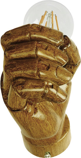 GloboStar Fist Modern Lamp Wall with Socket E27 Brown 10x15x10cm