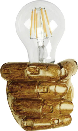 GloboStar Fist Modern Lamp Wall with Socket E27 Brown 10x15x10cm