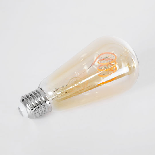 GloboStar LED Bulb 6W 140mm for Socket E27 and Shape ST64 Warm White 490lm Dimmable