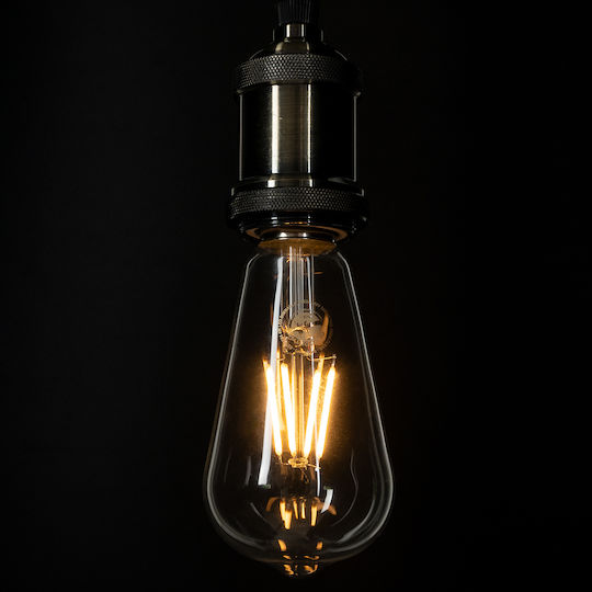 GloboStar Edison Retro LED Bulb 4W 140mm for Socket E27 and Shape ST64 Warm White 440lm Dimmable