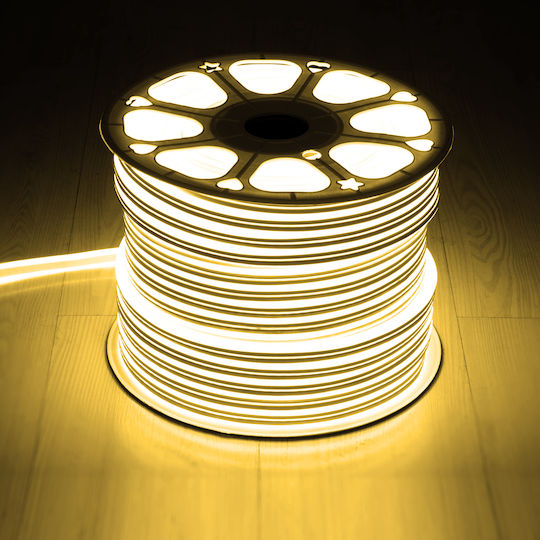GloboStar Αδιάβροχη Ταινία LED Double-Sided 220V Θερμό Λευκό Φως 1m Neon Flex