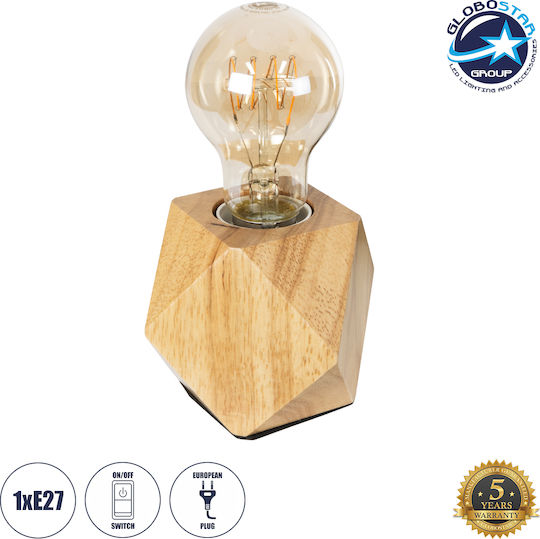 GloboStar Rhombus Dekorative Lampe mit Fassung für E27 Lampe Beige