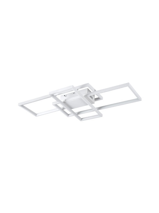 GloboStar Quadra Ceiling Mount Light 85cm White with Integrated LED and Remote Control