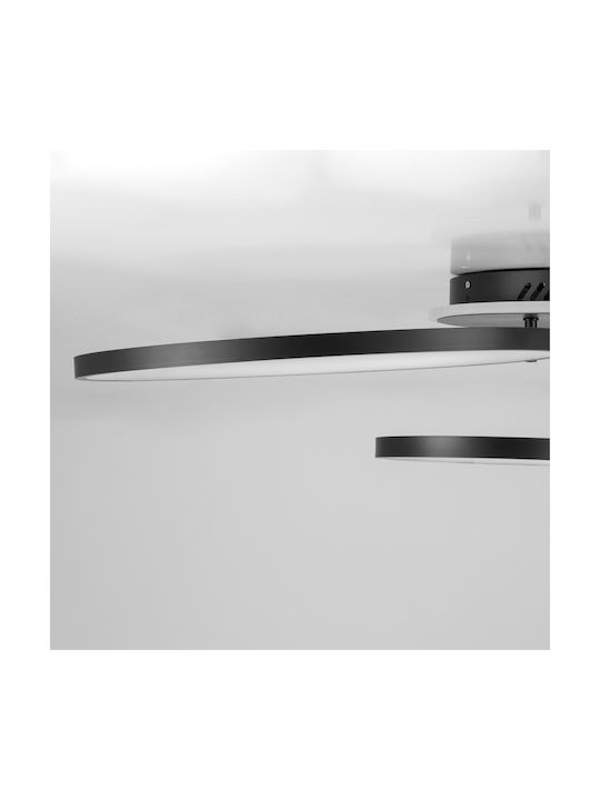 GloboStar Nemesis Ceiling Mount Light 89cm Black with Integrated LED and Remote Control