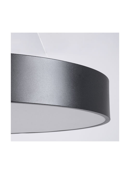 GloboStar Burton 61202-S Ceiling Mount Light 60cm Black with Integrated LED and Remote Control