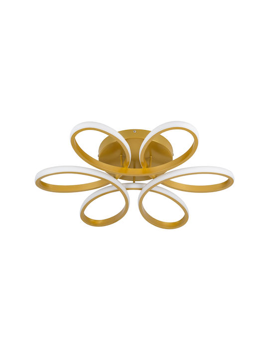 GloboStar Margaret Ceiling Mount Light 57cm Gold with Integrated LED and Remote Control