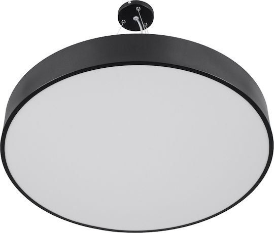 GloboStar Burton 61202-S Deckenleuchte 60cm Schwarz mit Integrierter LED und Fernbedienung