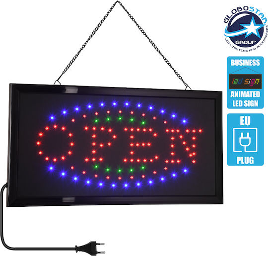 GloboStar Rolling LED Sign One - Sided 48x25cm