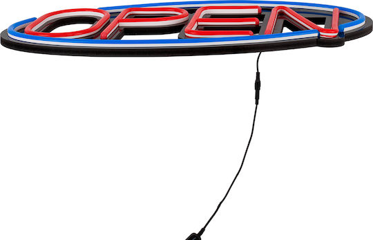 GloboStar Rolling LED Sign One - Sided 47.5x25cm Red / Blue