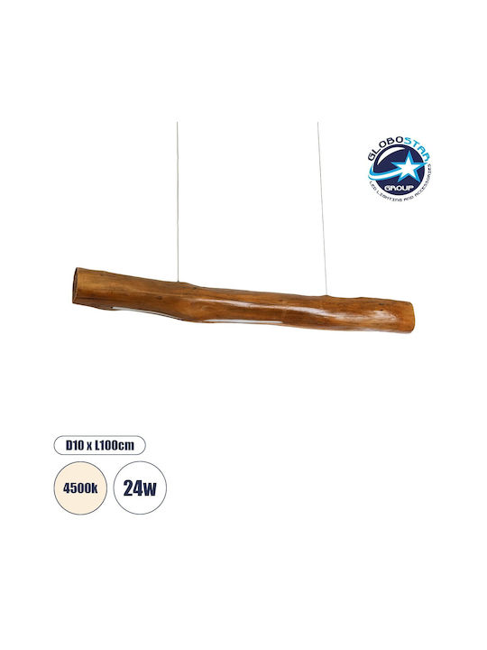 GloboStar Katrina Beige LED Pendant Ceiling Light with Natural White Light Boho Rail 100x10x100cm