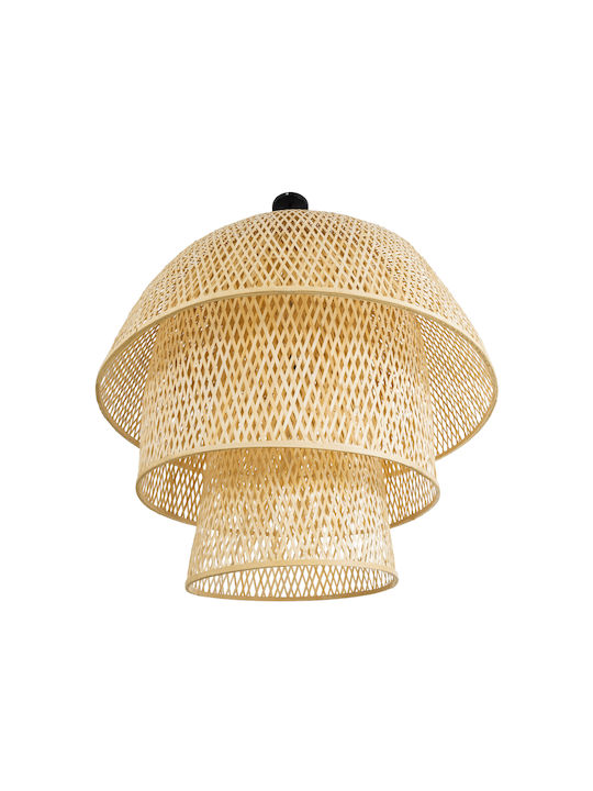 GloboStar Hiroka Ceiling Light Beige Boho Grid with E27 Socket 100x100x110cm
