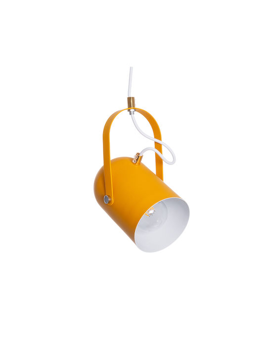 GloboStar Hazel Висящо Осветително Тяло Жълт с Цокъл E27 12x18x27см.