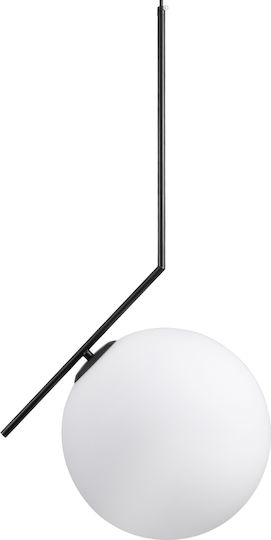 GloboStar Monroe Hängelampe Schwarz Kugel mit Fassung E27 50x36x75cm.