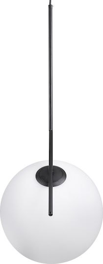 GloboStar Monroe Hängelampe Schwarz Kugel mit Fassung E27 50x36x75cm.