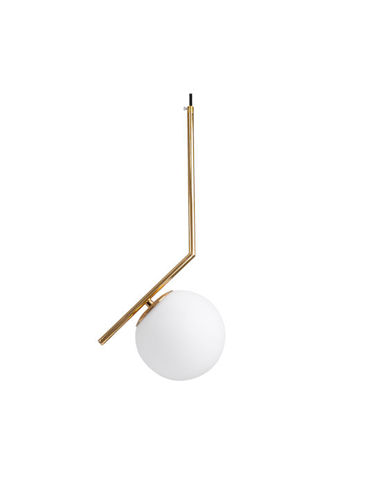 GloboStar Monroe Pendant Light Gold Ball with Socket E27 40x21x49cm