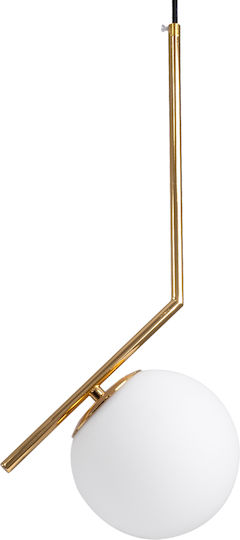 GloboStar Monroe Hängelampe Gold Kugel mit Fassung E27 40x21x49cm.