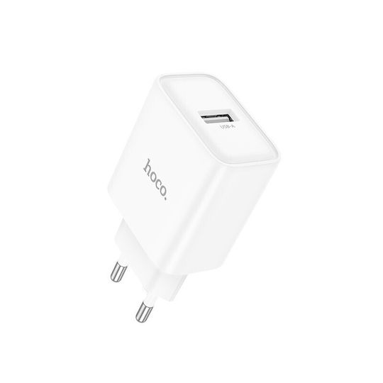 Borofone Charger with USB-C Port and Cable USB-C - USB-C 30W Power Delivery / Quick Charge 3.0 Whites (BN28)