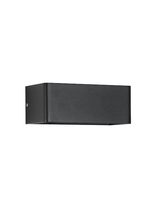 GloboStar Circoa Επιτοίχια Εξωτερική Πλαφονιέρα LED IP44 10W με Θερμό Λευκό Φως Διπλής Δέσμης 20x8x10εκ.