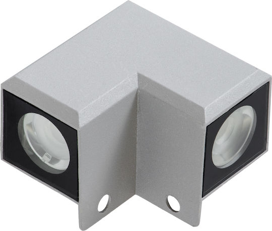 GloboStar Dona Επιτοίχιο Εξωτερικό Σποτ LED IP66 10W με Θερμό Λευκό Φως 8.2x8.2x6εκ.
