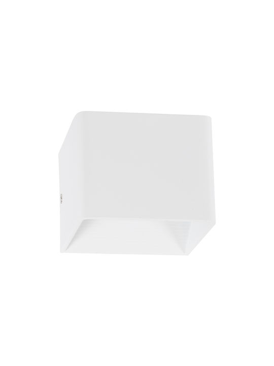 GloboStar Circoa Wall-Mounted Outdoor Ceiling Light LED IP44 10W with Warm White Light Double Beam 10x8x10εκ.
